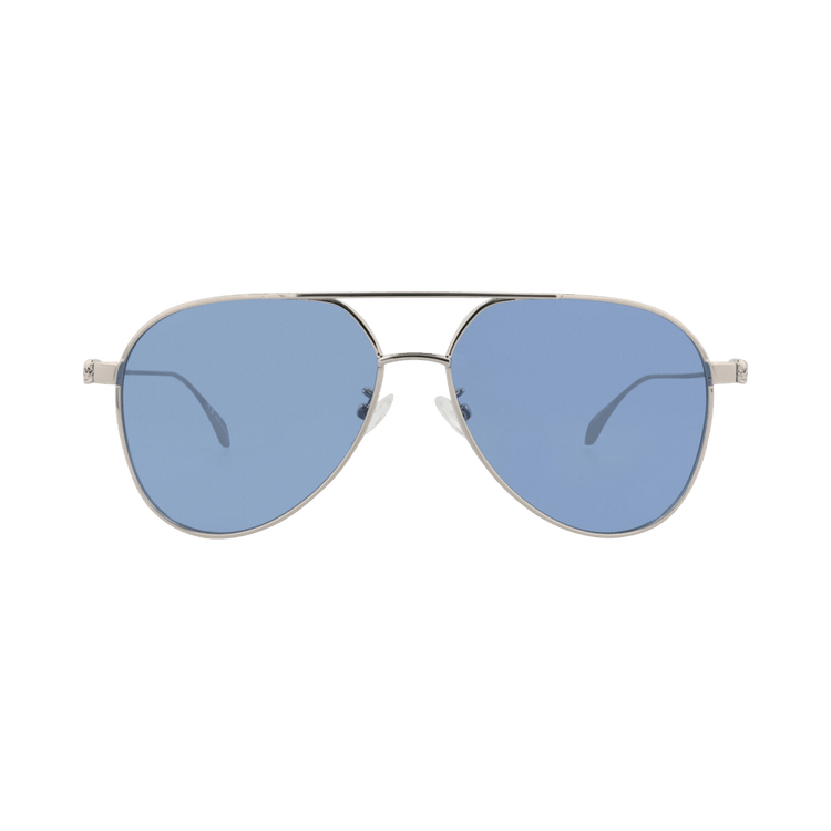 Alexander McQueen Aviator Sunglasses — Silver