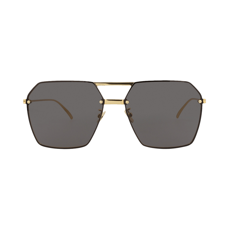 Bottega Veneta Aviator Sunglasses — Gold