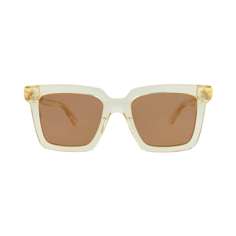 Bottega Veneta Square Sunglasses — Brown