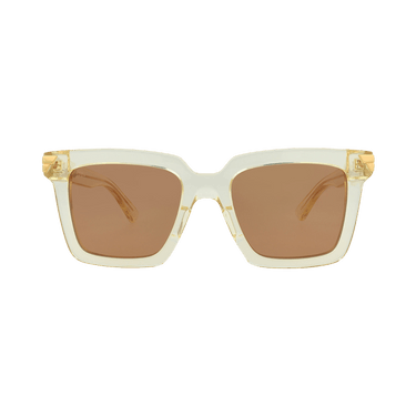 Bottega Veneta Square Sunglasses — Brown