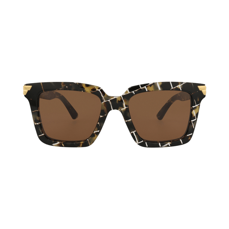 Bottega Veneta Square Sunglasses — Brown