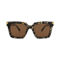 Bottega Veneta Square Sunglasses — Brown