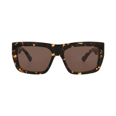 Bottega Veneta Square Sunglasses — Brown