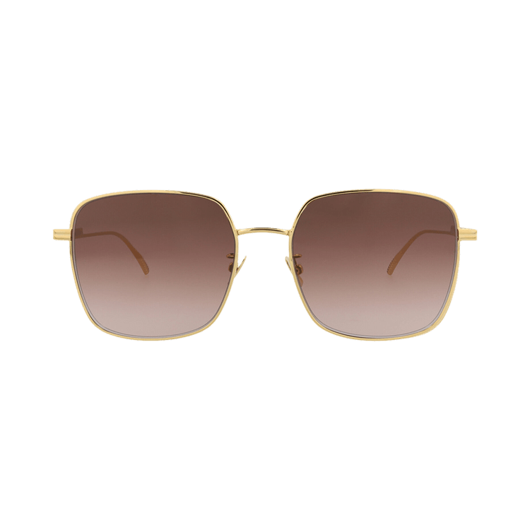 Bottega Veneta Square Sunglasses — Brown