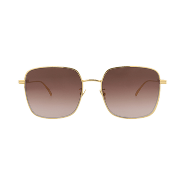 Bottega Veneta Square Sunglasses — Brown