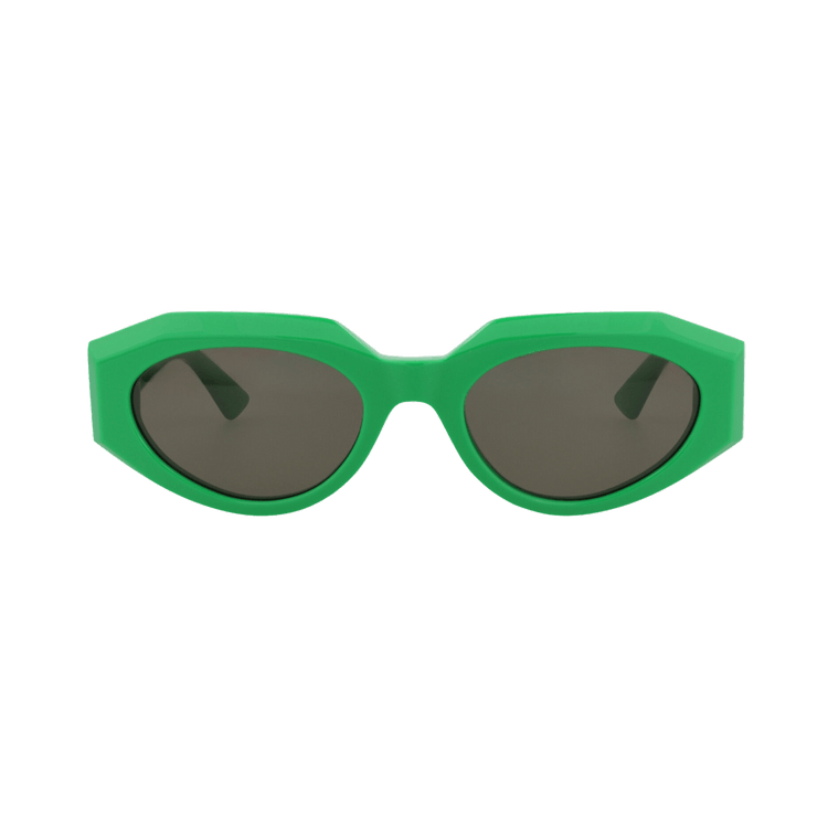 Bottega Veneta Round Sunglasses — Green