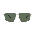 Bottega Veneta Square Sunglasses — Silver
