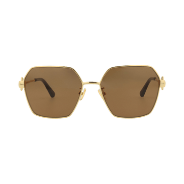 Bottega Veneta Square Sunglasses — Brown