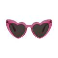 Saint Laurent LouLou Heart Sunglasses — Pink