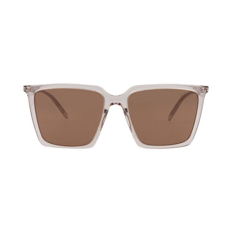 Saint Laurent Square Sunglasses — Tan