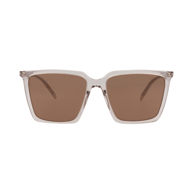 Saint Laurent Square Sunglasses — Tan