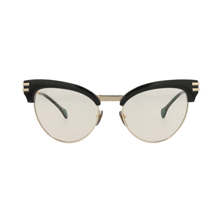 Gucci Cat Eye Injection Sunglasses — Black