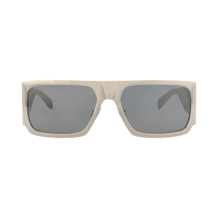 Saint Laurent Square Sunglasses — Silver