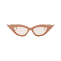 Valentino Cat Eye Sunglasses — Tan