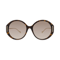Gucci Round Sunglasses — Brown