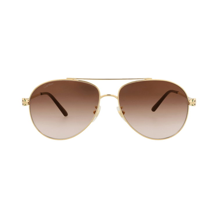 Cartier Aviator Sunglasses — Gold