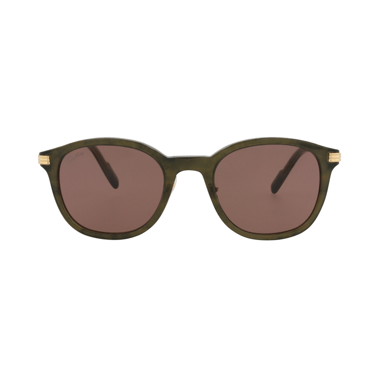 Cartier Round Sunglasses — Brown