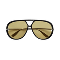 Bottega Veneta Classic Aviator Sunglasses — Black