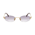 Miu Miu Oval Sunglasses — Grey