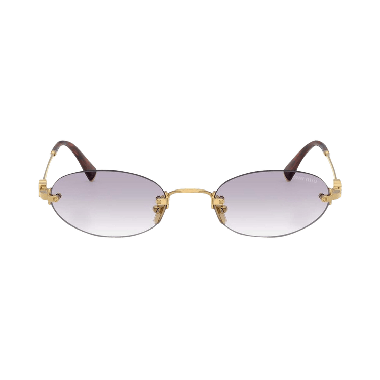 Miu Miu Oval Sunglasses — Grey