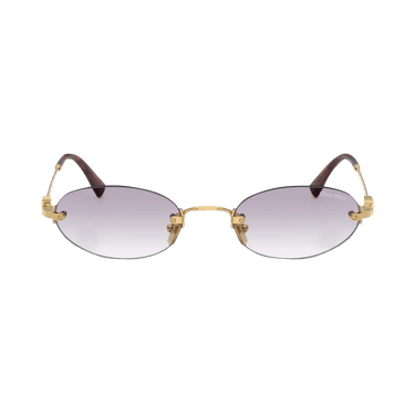 Miu Miu Oval Sunglasses — Grey