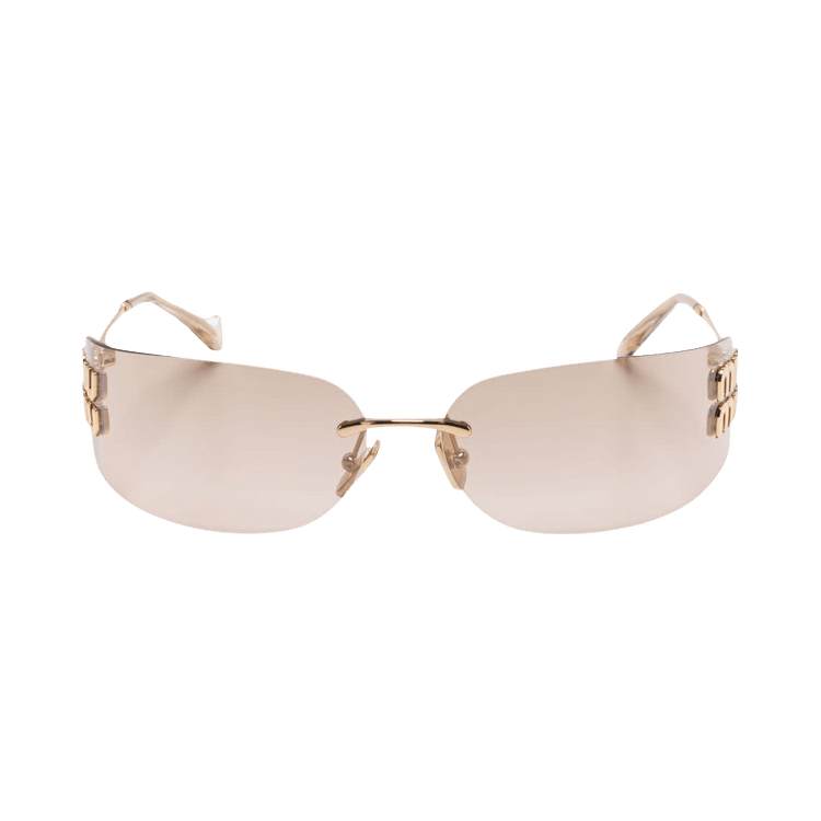 Miu Miu Frameless Sunglasses — Gold
