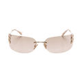 Miu Miu Frameless Sunglasses — Gold