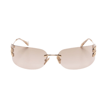 Miu Miu Frameless Sunglasses — Gold