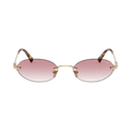 Miu Miu Oval Sunglasses — Gold