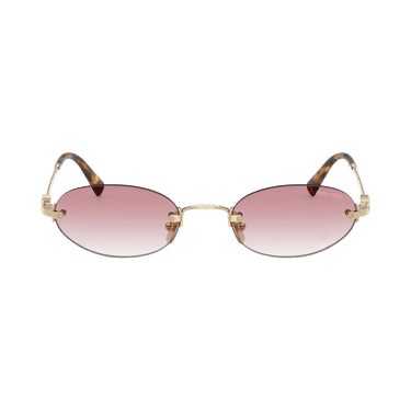 Miu Miu Oval Sunglasses — Gold
