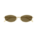 Gucci Oval Sunglasses — Gold