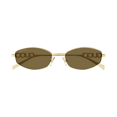Gucci Oval Sunglasses — Gold