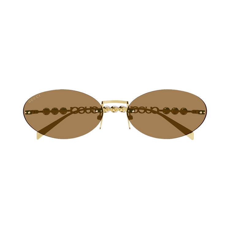 Gucci Oval Sunglasses — Gold