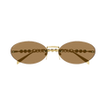 Gucci Oval Sunglasses — Gold