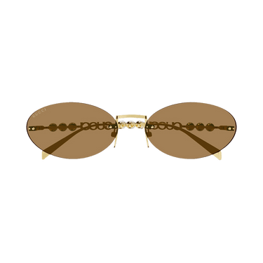 Gucci Oval Sunglasses — Gold