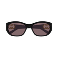 Gucci Oval Sunglasses — Black