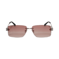 Bottega Veneta Rectangular Sunglasses — Silver