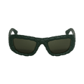 Bottega Veneta Intrecciato Rectangular Sunglasses — Black