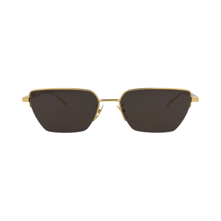 Bottega Veneta Square Sunglasses — Brown