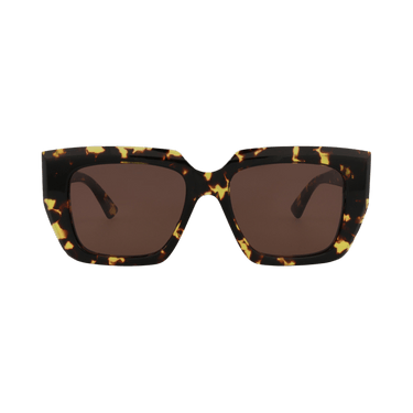 Bottega Veneta Square Sunglasses — Gold