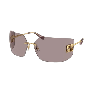 Miu Miu Irregular Sunglasses — Brown