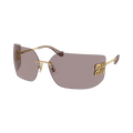Miu Miu Irregular Sunglasses — Brown