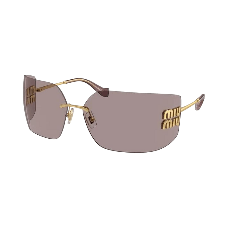 Miu Miu Irregular Sunglasses — Brown
