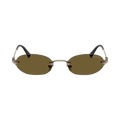 Miu Miu Oval Sunglasses — Brown