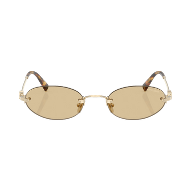 Miu Miu Oval Sunglasses — Yellow