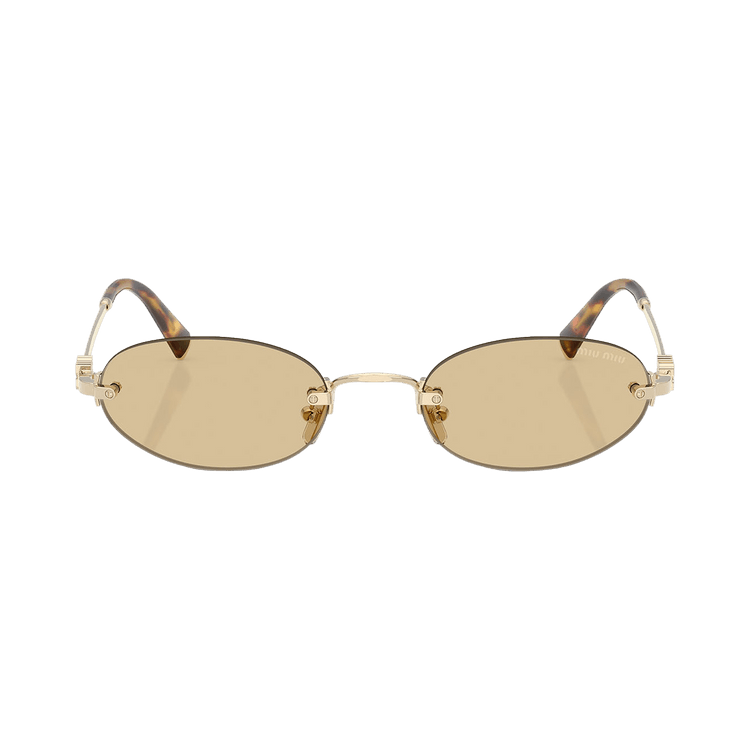 Miu Miu Oval Sunglasses — Yellow