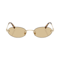 Miu Miu Oval Sunglasses — Yellow