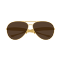 Bottega Veneta Aviator Sunglasses — Gold