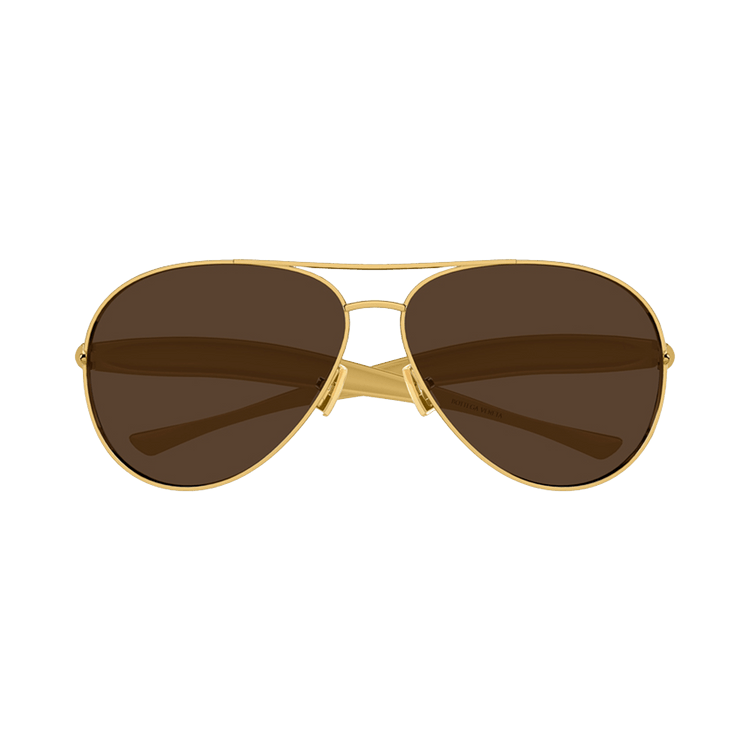 Bottega Veneta Aviator Sunglasses — Gold