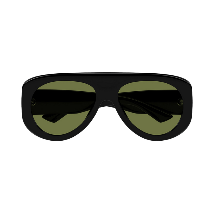 Bottega Veneta Oversize Aviator Sunglasses — Black